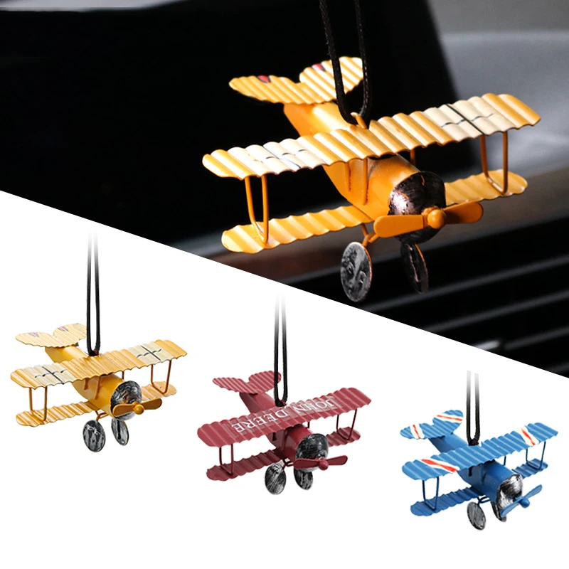 

Noizzy Airplane Glider Vintage Plane Model Car Auto Pendant Interior Rearview Ornament Hang Dangle Charm Fashion Car Styling