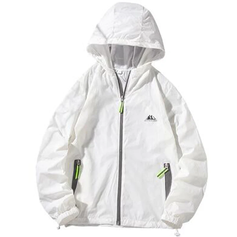 2019 nueva primavera verano para hombre moda ropa de abrigo rompevientos chaquetas finas con capucha Casual deportivo tal | Мужская