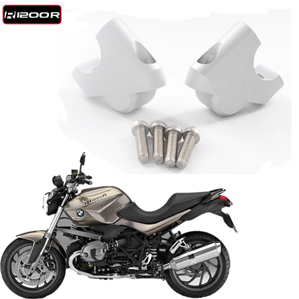 CNC обработка руля стояки бар зажим Расширение адаптер для BMW R1200R 2014 2016 2015|Руль