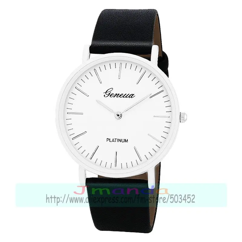 100 шт/лот 8592 geneva брендовые белые кожаные кварцевые часы повседневные эксклюзивные наручные часы для женщин и мужчин оптом