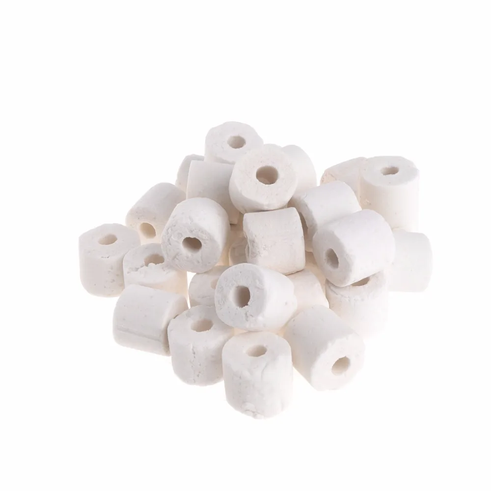 Aquarium Ceramic White Rings Media Biological Bacteria Fish Tank Pond