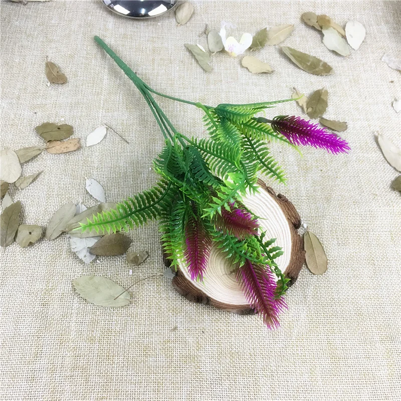 Пластиковая мацутакэ трава маленькая папоротник листья Цветочная композиция Искусственные цветы Домашнее свадебное украшение искусственные растения