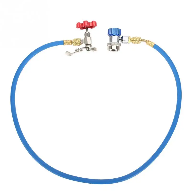 100cm Length R134a Refrigerant Recharge Hose Gas Can Fitting Pipe Can Tap for R502 R-12 R-22 Refrigerant New
