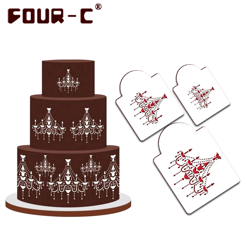 Aliexpress.com : Buy Chandelier cake stencils Christmas ...