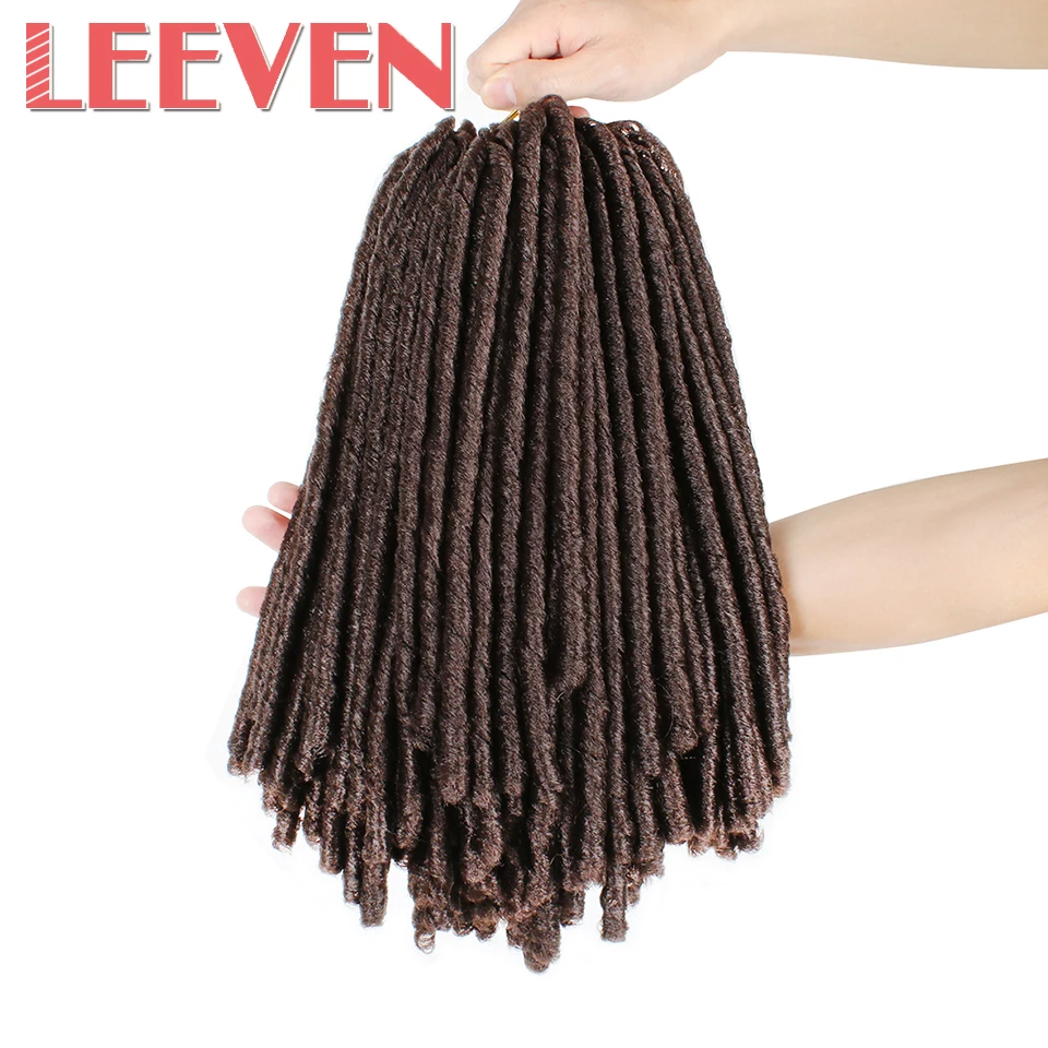 Leeven 14''30strand искусственные локоны в стиле Crochet косы инструменты для завивки волос Синтетические косички, мягкая страх пряди для наращивания волос высокое Температура волокна