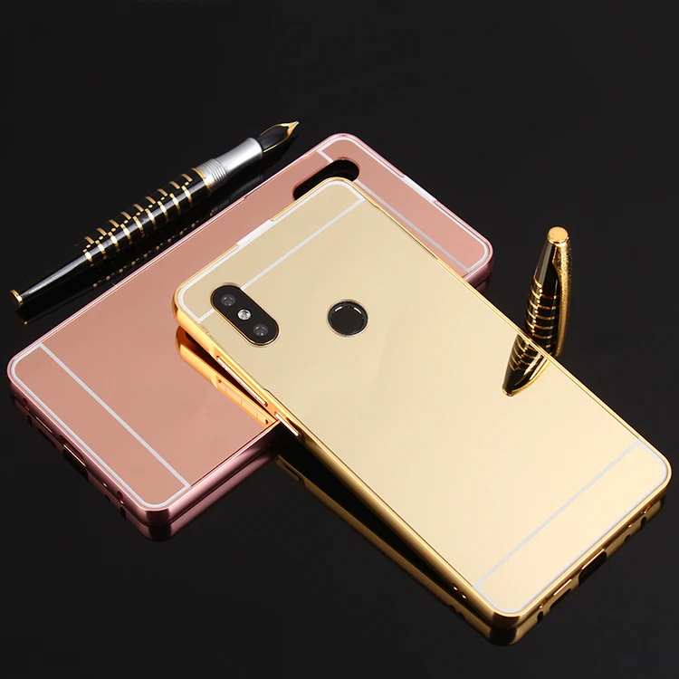 

Luxury Rose Gold Mirror Cases For Xiaomi Mi 8 Alumimum Metal Frame shell Back Cover for Xiaomi Mi8