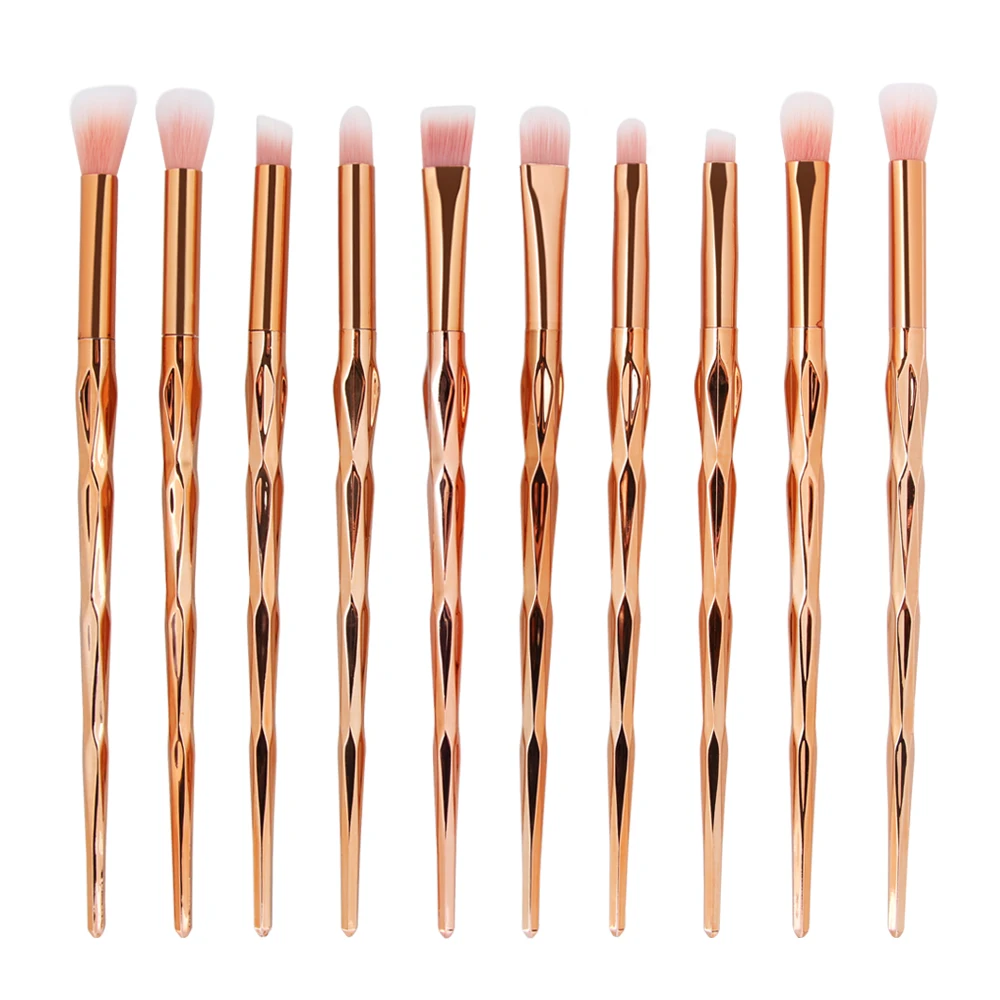 

10Pcs Rose Gold Makeup Brushes Make Up Brush Set Professional Eye Eyeliner Eyebrow Eyeshadow Eyelash Lip Brushes Sets&Kits