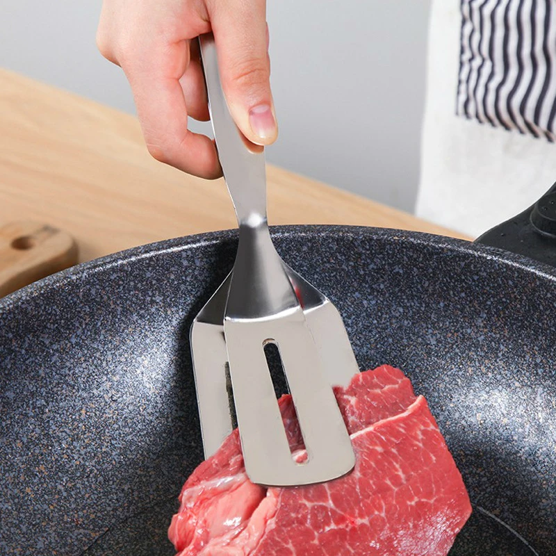Hot Stainless Steel Barbecue Clip BBQ Meat Tongs Fried Food Shovel Bread Steak Metal Tong Vegetable Clamp Kitchen Baking Tool