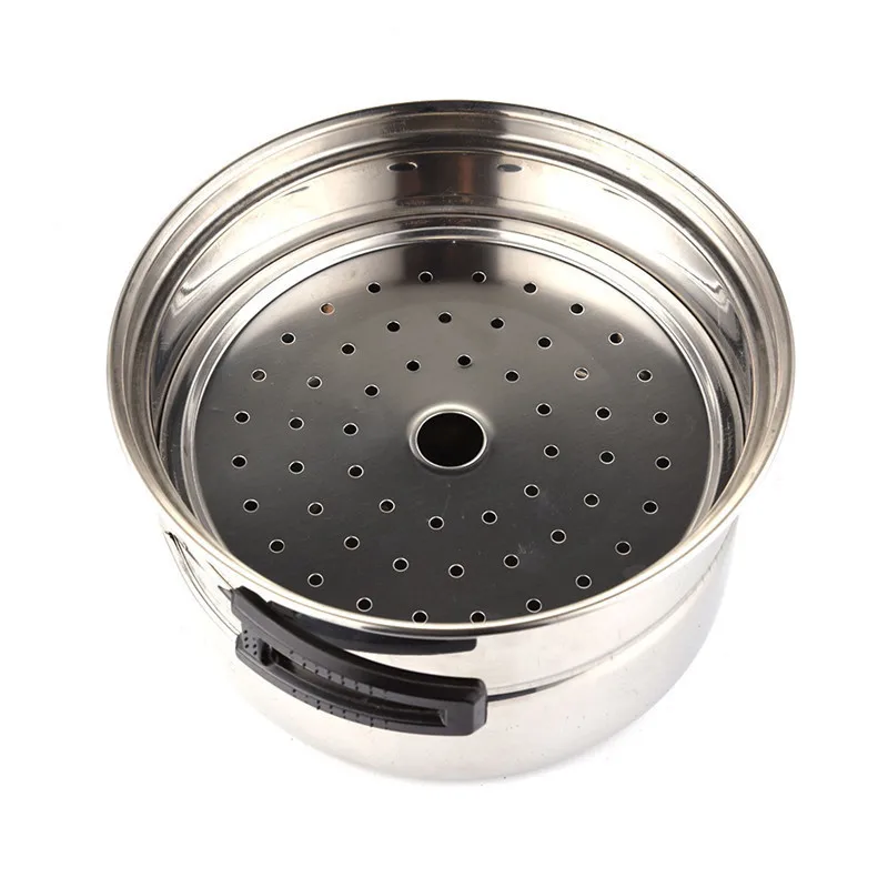 3 unids Sartenes Olla de Acero Inoxidable Mango Plegable de Picnic Al Aire Libre Vajilla Utensilios de Cocina Portátil Para Acampar Al Aire Libre con Soporte De Vapor