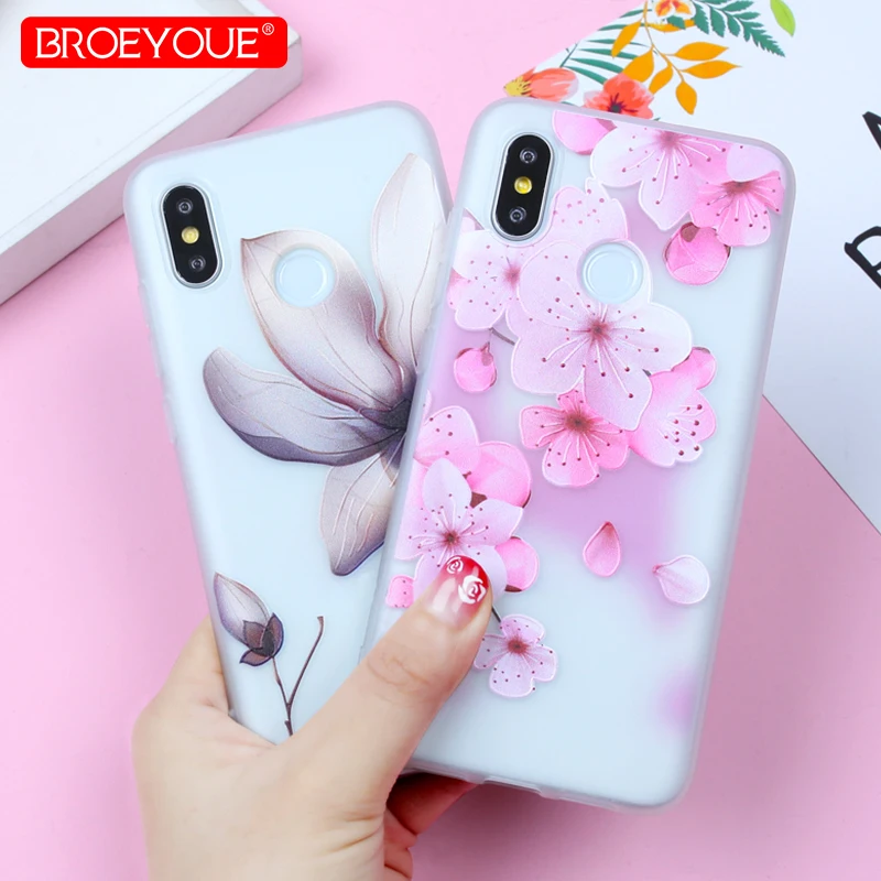 

Flowers Case For Xiaomi Redmi Note 7 Case Note 4X Redmi 4X 4A Note 5A Redmi 6 Pro Cases For Xiaomi 5X Mi A1 Mi 8 9 Relief Cover