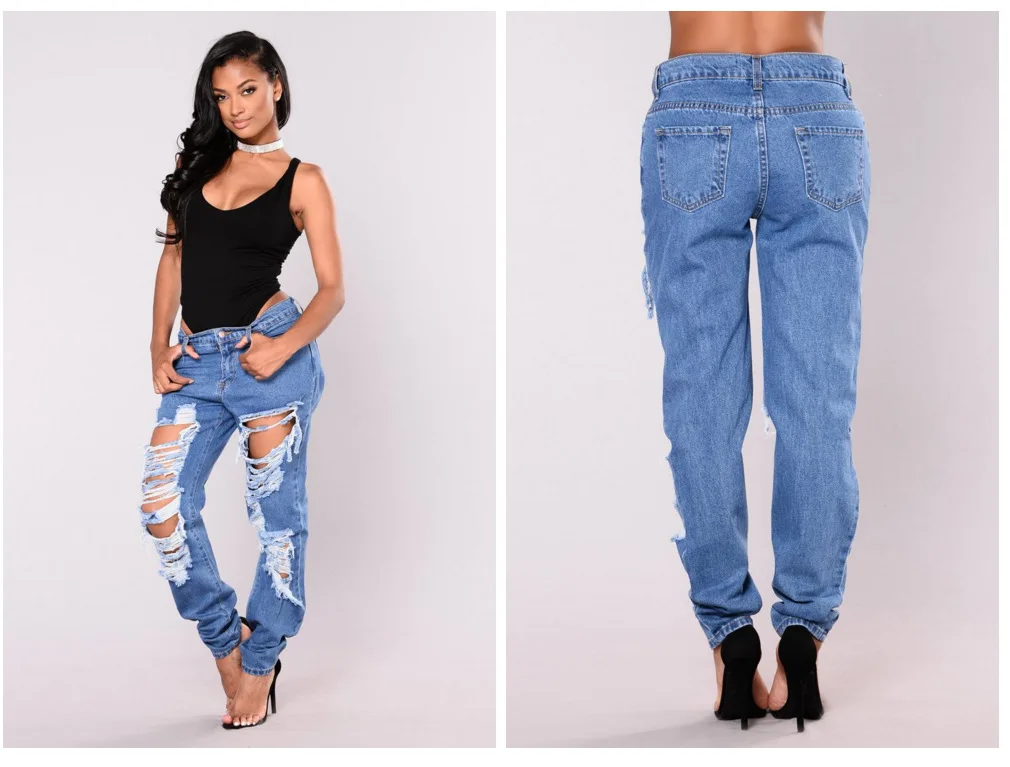 2018 Fashion Women Hole High Waist Skinny Tight Long Jeans Pencil Stretch Denim Pants Ripped Sexy Casual Pants Female Plus Size 2018 Fashion Women Hole High Waist Skinny Tight Long Jeans Pencil Stretch Denim Pants Ripped Sexy Casual Pants Female Plus Size