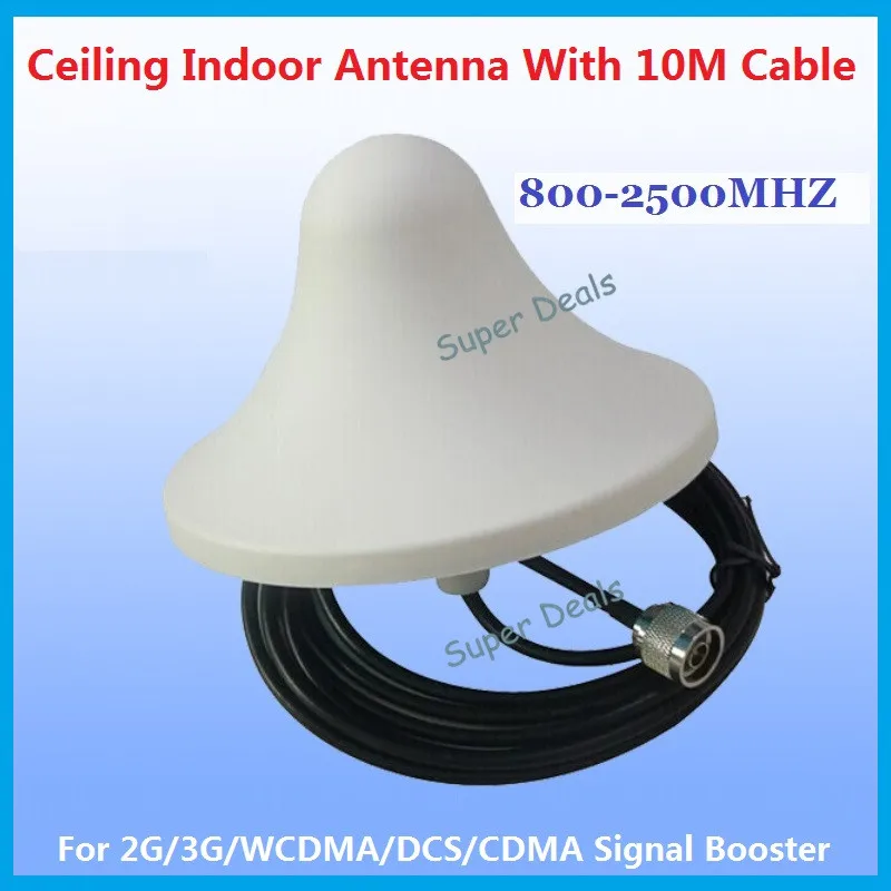 ZQTMAX 2G 3g 4G Внутренняя ненаправленная антенна потолочная антенна n-штекер с кабелем 10 м для сотового телефона усилитель сигнала/ретранслятор/усилитель