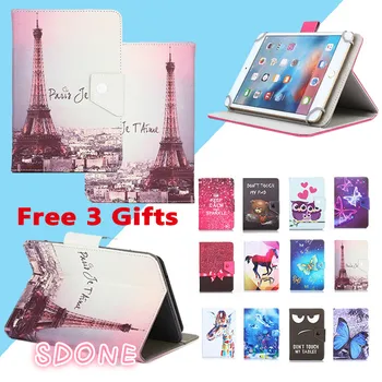 

Universal Case for Alcatel ONETOUCH ONE TOUCH Pixi 3/1T 10 8082/POP 4/A3 4G 10 10.1" Inch Tablet PU Leather cover case Free Gift