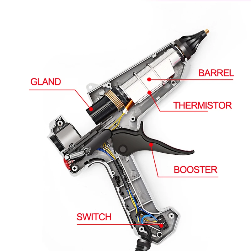 60 Вт 70 Вт Профессиональный высокотемпературный термоплавкий клеевой пистолет и 7 мм термоплавкий клей-карандаш для трансплантации и ремонта горячего воздушного пистолета ручной инструмент DIY