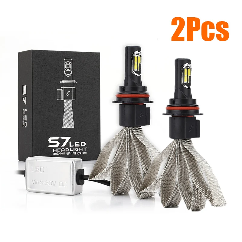 

1 Pair S7 9007 72W 8000LM Aluminum Alloy Car 8-LED Headlights Lamp Bulbs Energy-Saving 6000K COB-XM-L2