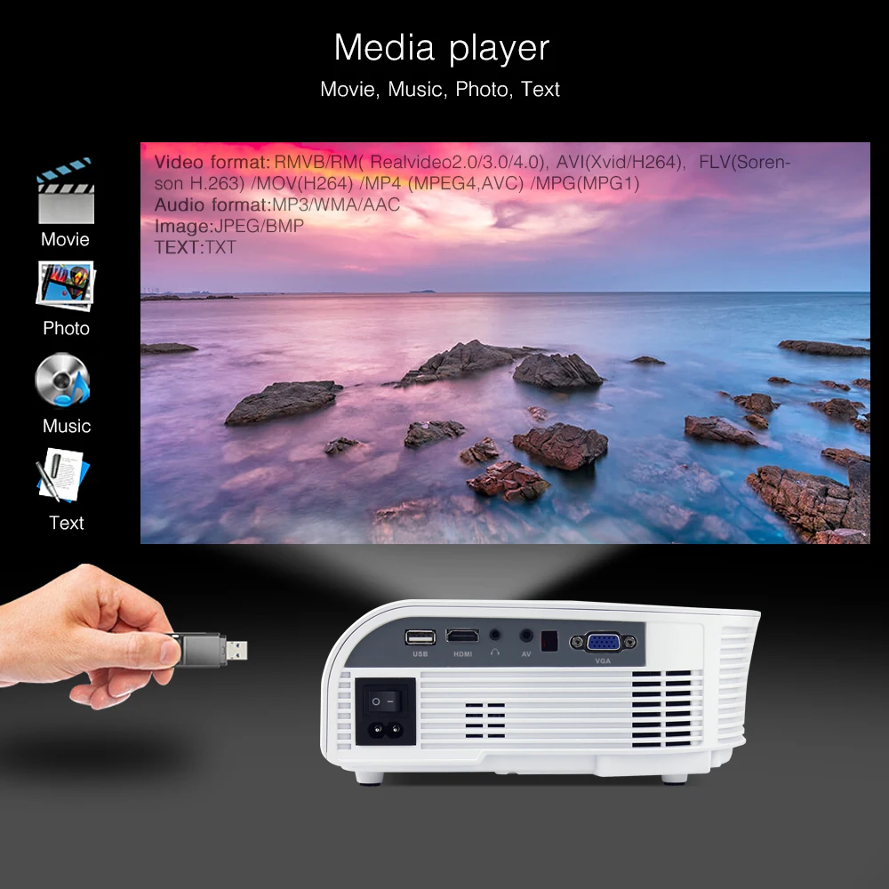 BYINTEK ML215 Мини Портативный HD LED видеопроектор проектор для fULl hd 1080 P домашний