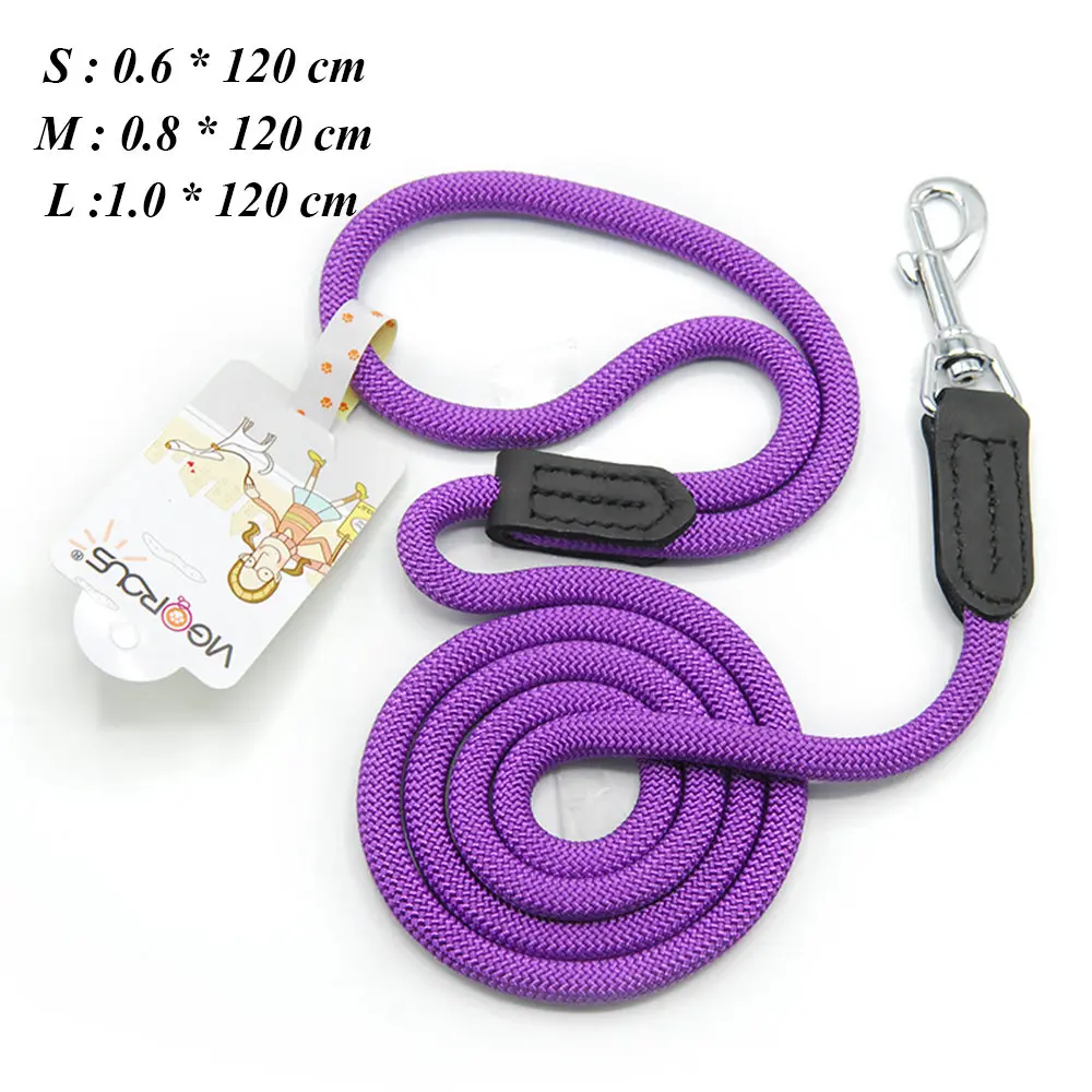 Dog Leashes For Small Dogs Collar Nylon Puppy Leash Collar Dog Leash For Large Dogs Basic Leashes Solid Rope (4)