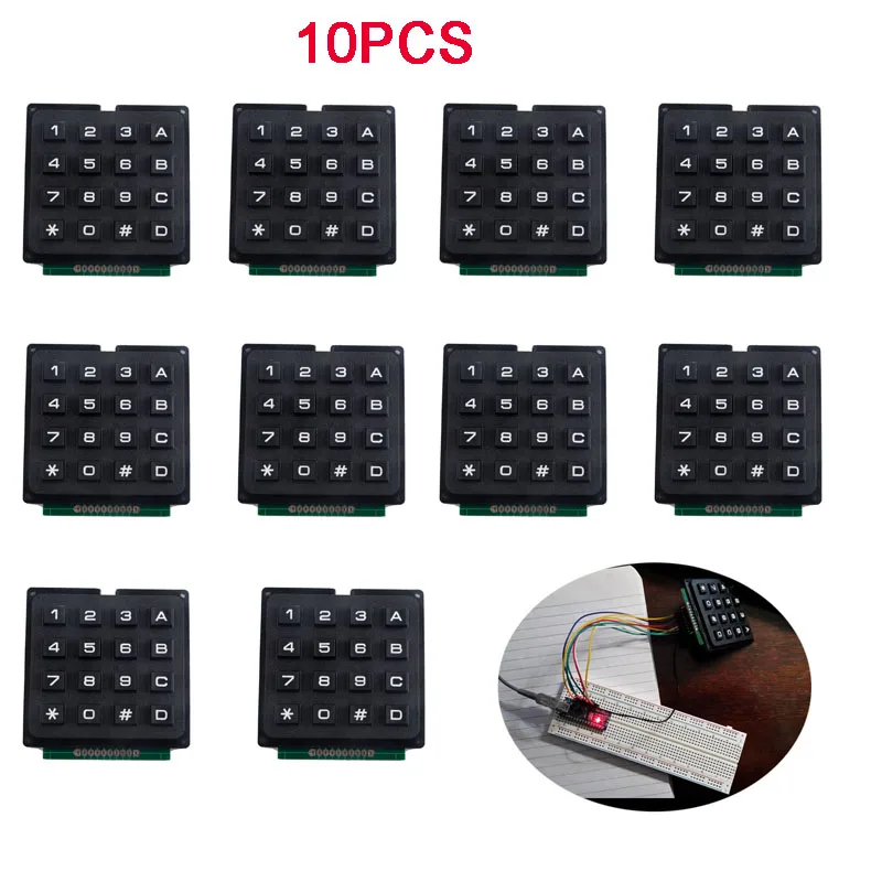 2PCS 4 x4 Matrix Array 16 Key Membrane Switch Keypad Keyboard For Arduino AVR UK 