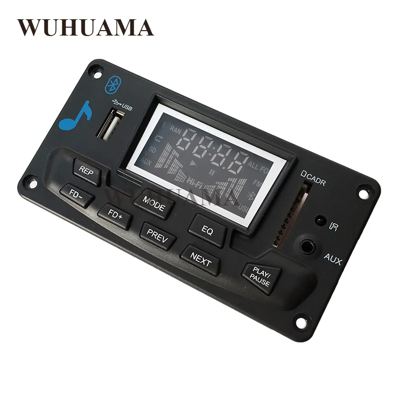 DIY Bluetooth Car Boombox mp3 Player Alar Wireless FM FLAC APE Music Equalizer Audio AUX USB MMC Spectrum Analyzer APP Control