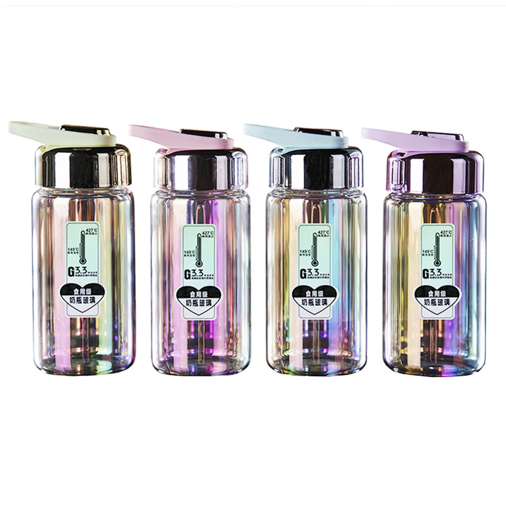 Portable Water Bottle Mirror Surface High Temperature Resistant Sports Water Bottle for Camping YU-Home