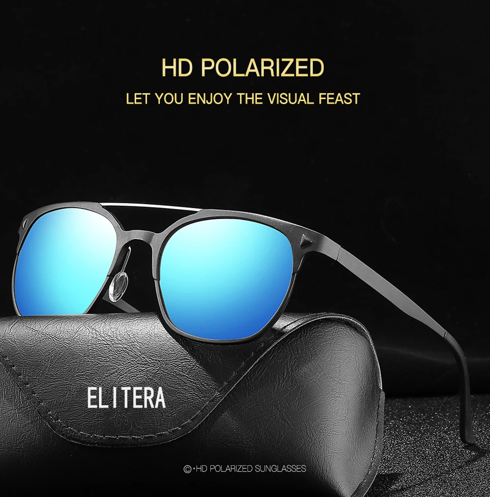 ELITERA фирменный дизайн алюминиево-магниевые поляризованные солнцезащитные очки для мужчин и женщин классические солнцезащитные очки UV400 защита
