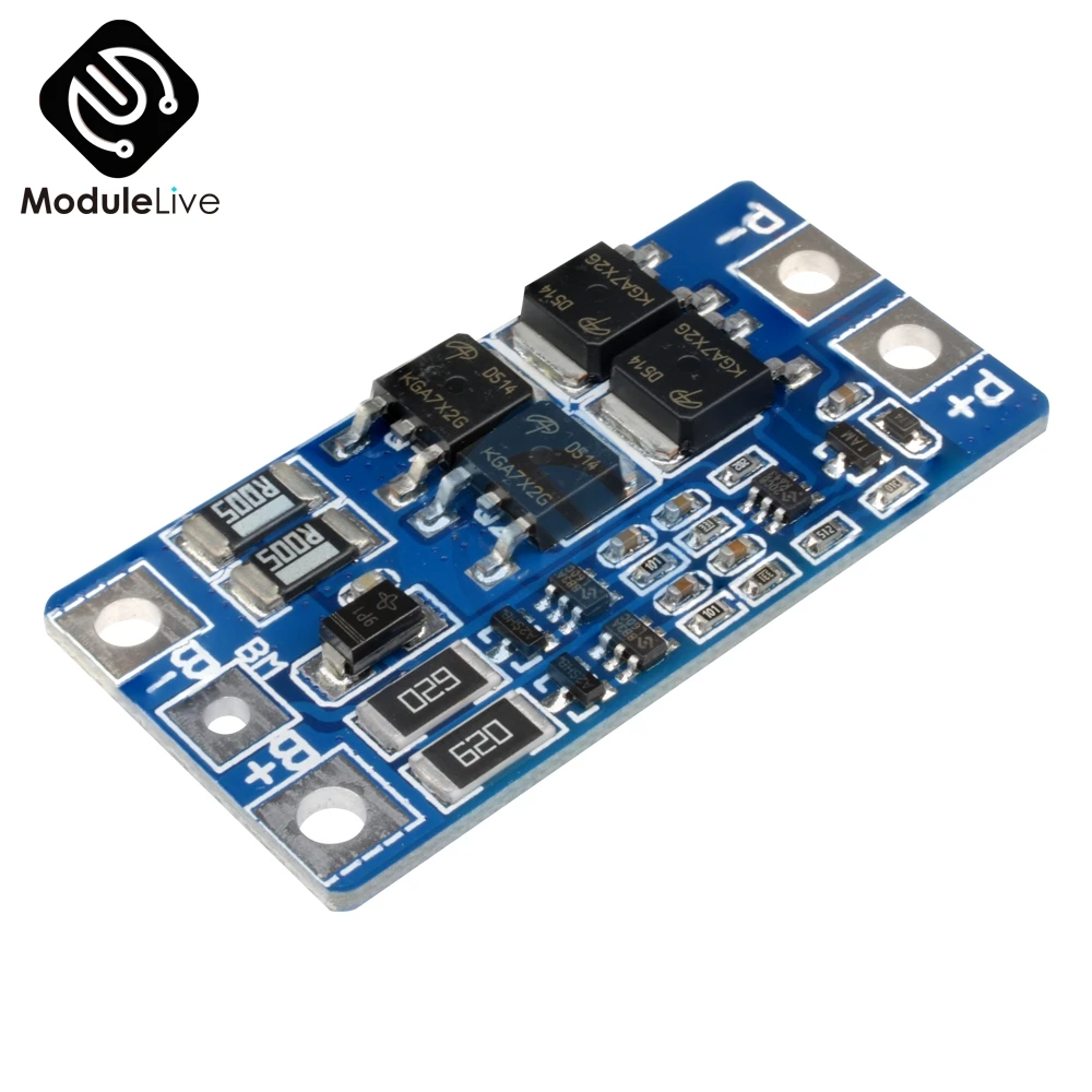 

2S 2 Serial 10A 8.4V 7.4V 18650 Lipo Li-ion Lithium Charger Protection Board Module BMS PCM 2 Cell Pack Balance Function