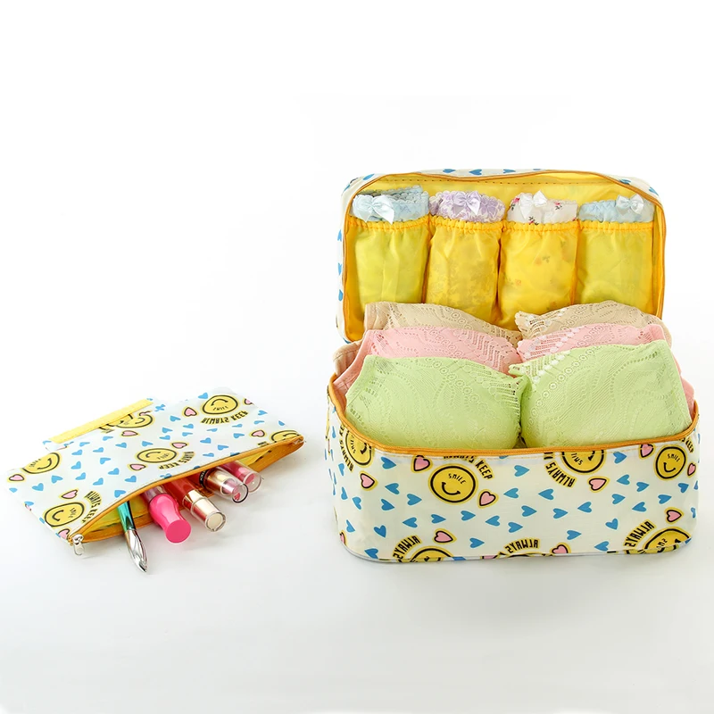 

IUX Multifunctional Travel Portable Waterproof Zipper Make Up Bag Women Toilet Bag Bra Purse Make Up Bags Cosmetic Case Storage