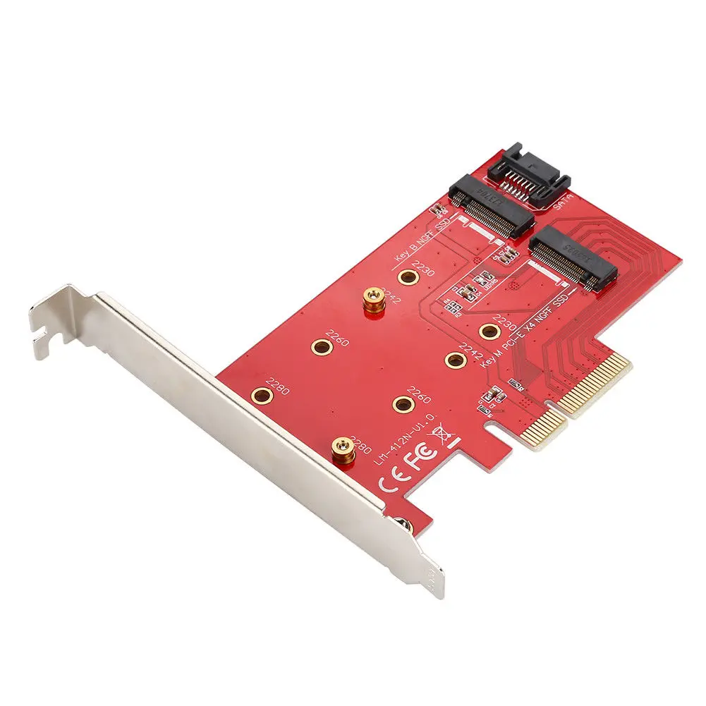 Pci-E X4 к M.2 Ngff M/B Ключ Ssd переходник SATA карта для настольного ПК