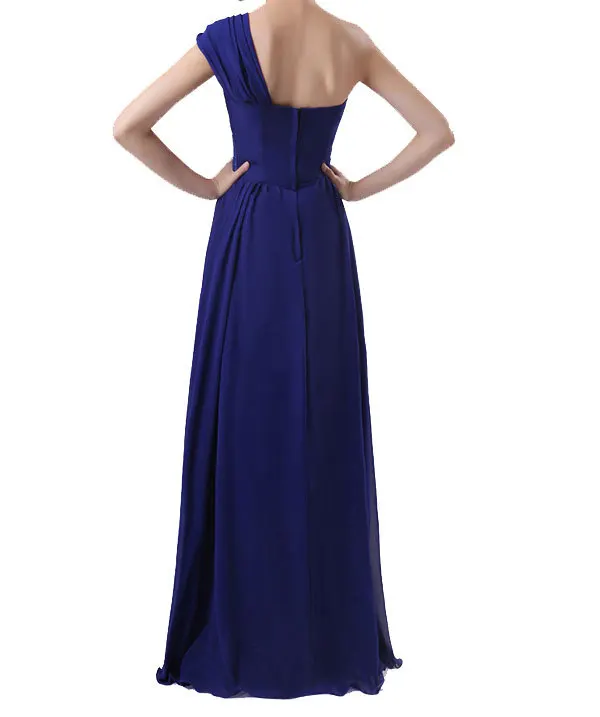 Длинные женские вечерние платья на одно плечо выпускные шифоновые vestido de festa