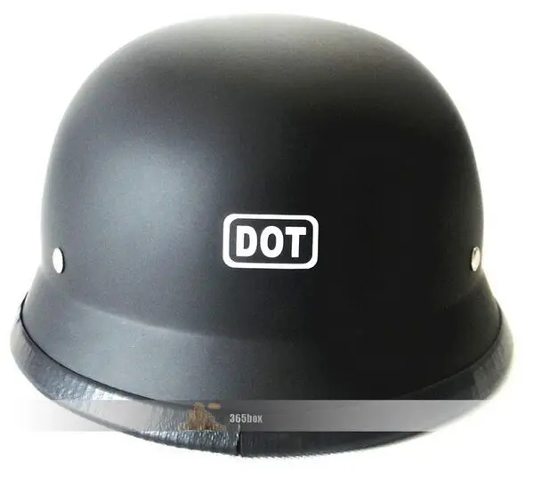 matte black Немецкий хромированный зеркальный шлем военный электрический скутер DOT с открытым лицом круизер Чоппер шлемы мотоциклетная езда полуколпачок шлем - Цвет: matte black