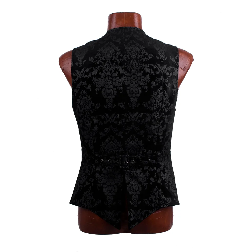 Мужской готический панк рейва Дворец синий жилет Топ куртка визуальный Кэй эмо