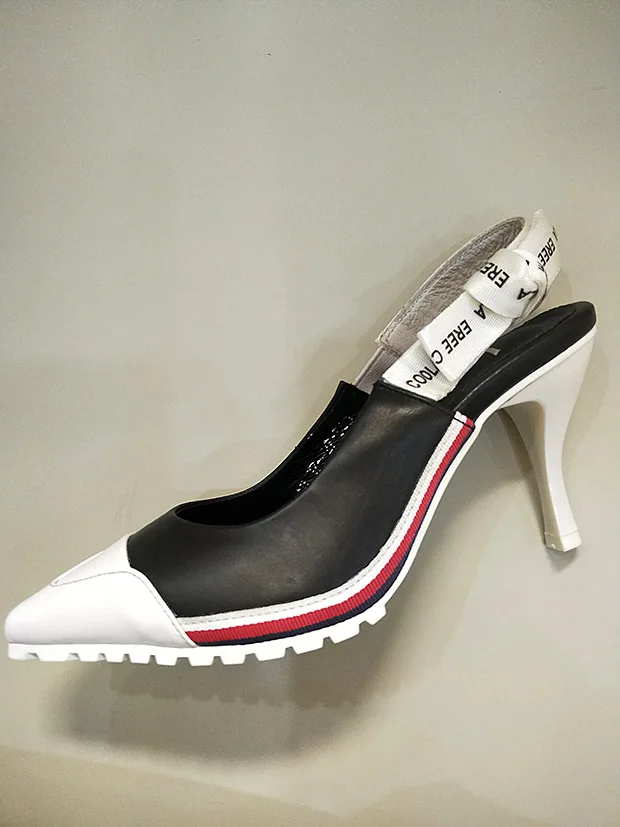 Г., женские босоножки с закрытым носком женская обувь для учащихся на высоком каблуке с ремешком на щиколотке пикантные туфли с острым носком г., летняя обувь для девочек