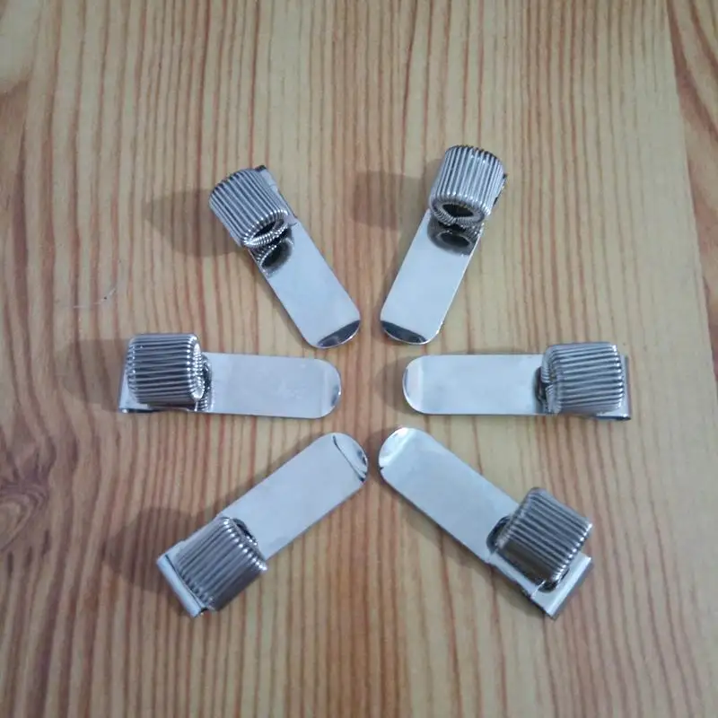 

200PCS Stainless Pen Holder Clip for Notebook and Clipboard with Spring Fits Almost All Pen Size