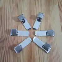 200PCS Stainless Pen Holder Clip for Notebook and Clipboard with Spring Fits Almost All Pen Size