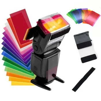 

12X Strobist Flash Colour Card Diffuser Lighting Gel Up Filter for Camera