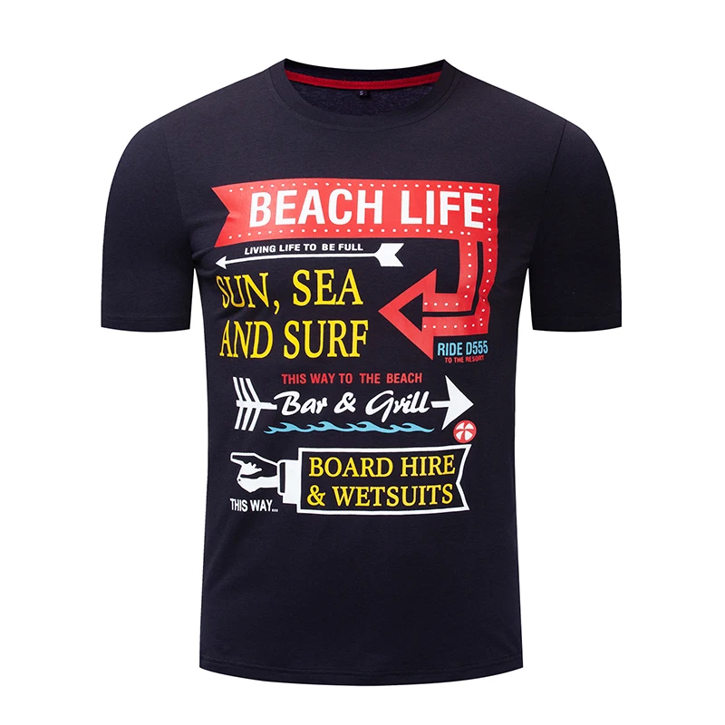 

T-shirt Men's Summer New Print 100% Cotton Casual Soft High Quality T-shirt O-neck Fun T-shirt Men