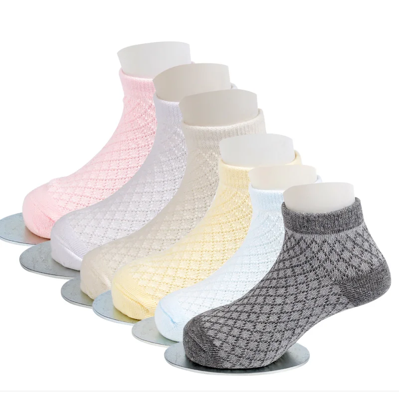 3 PairsLot Solid Kids Socks Thin Cotton Socks For Girls 2017 Summer Breathable Baby Boys Socks Candy Color Children Clothing (22)