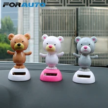 FORAUTO украшение приборной панели автомобиля ОРНАМЕНТ качающийся кукла игрушка на солнечной энергии милый медведь Танцующая игрушка интерьерные аксессуары