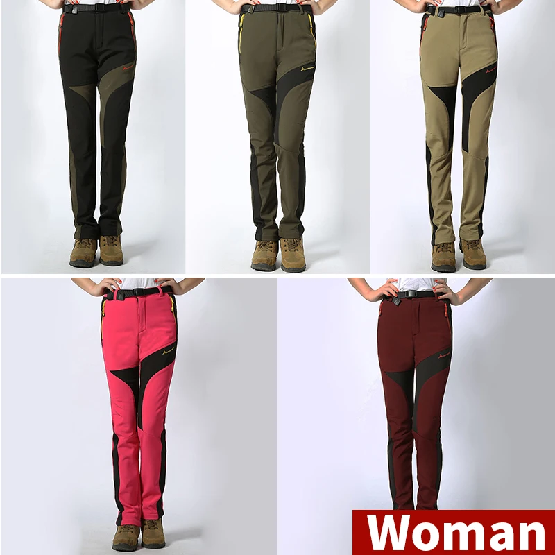 Invierno pantalones de senderismo mujer impermeable Sofshell caminatas al aire libre pantalones térmica deportes Windstopper Camping escalada de montaña 3XL Invierno pantalones de senderismo mujer impermeable Sofshell caminatas al aire libre pantalones térmica deportes Windstopper Camping escalada de montaña 3XL
