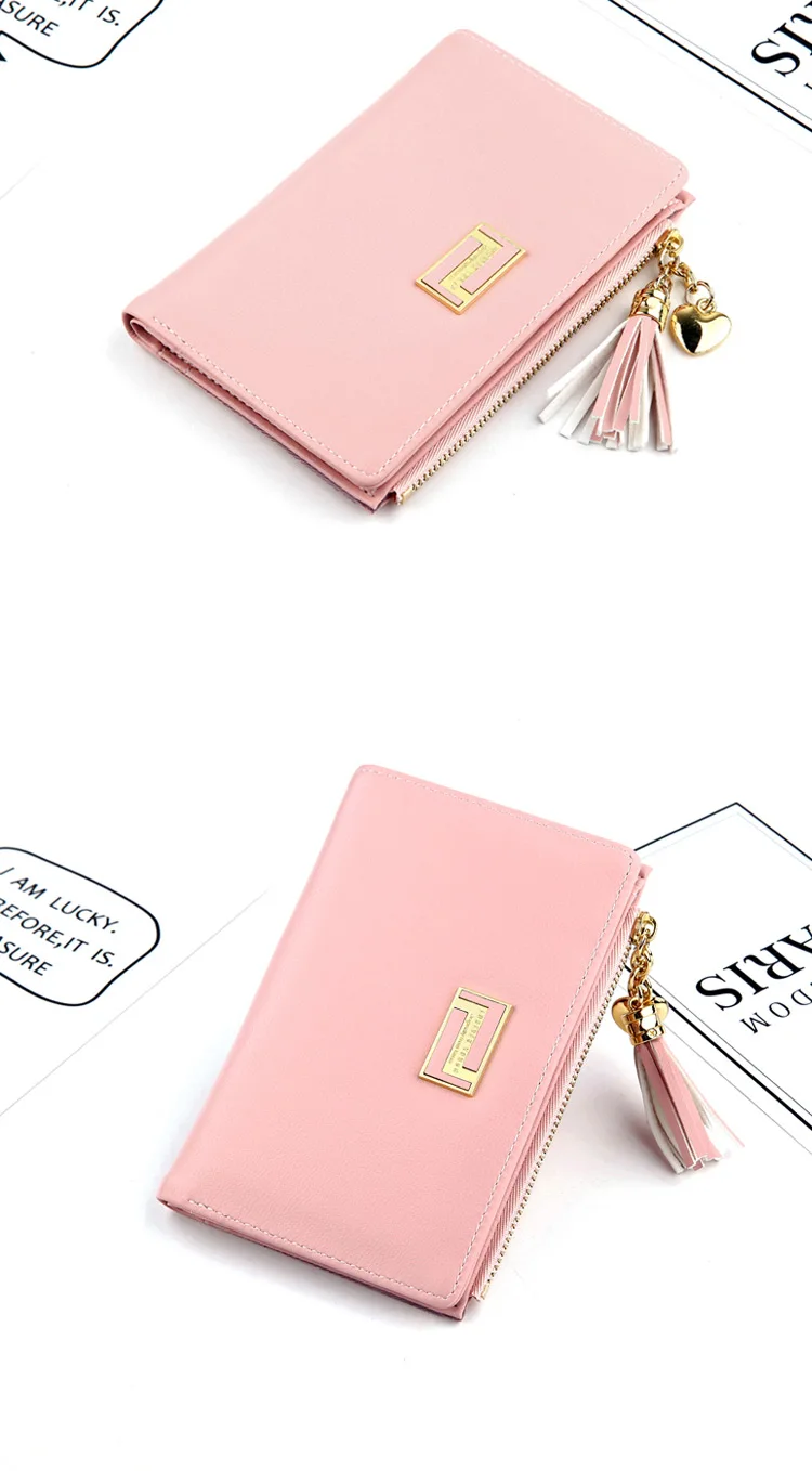 Carrken Leather Small Wallet Women Luxury Brand Women Wallets Purses Female Short Coin Zipper Purse Credit Card Holder
