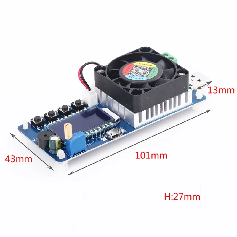 Fx35 35 Вт электронная нагрузка постоянного тока 25 в 5A Usb тестер заряда батареи разрядки измеритель емкости 12 В 24 В