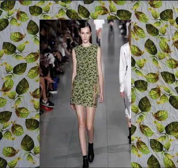 

The fluorescent color digital HD Shuangzhou silk silk dress clothing fabrics of environmental protection 2018