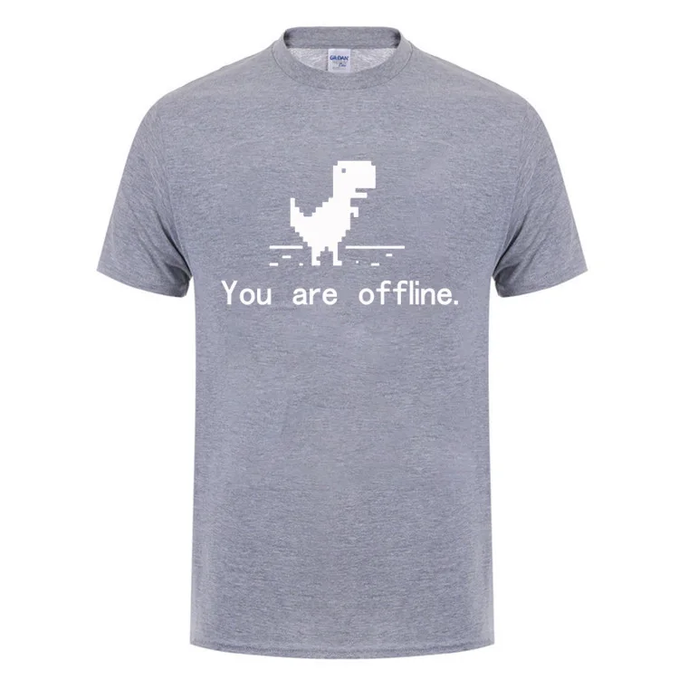 Вы не в сети ошибка 404 страница компьютер динозавр футболка Забавный подарок на день рождения для мужчин, для мужчин, для парня, программиста, хлопковая футболка