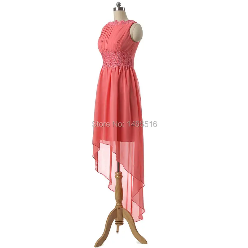 A Line Высокая Низкая аппликация для вечернего платья шифон vestido de festa longo настоящая