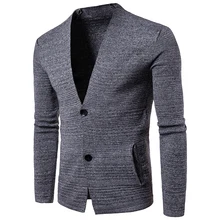 Горячая весна осень новая мода мужчины s кардиган свитера повседневное пальто тонкое трикотажное пальто мужская одежда корейский стиль Размер M-2XL