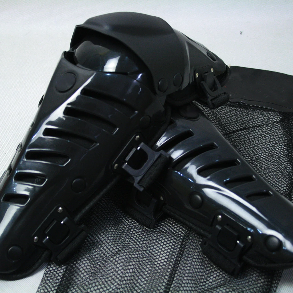 1 Pair Black Knee Shin Pads Protector Guard for Motorcycle Motocross Bike Biker Knee Shin Armor Protect Guard