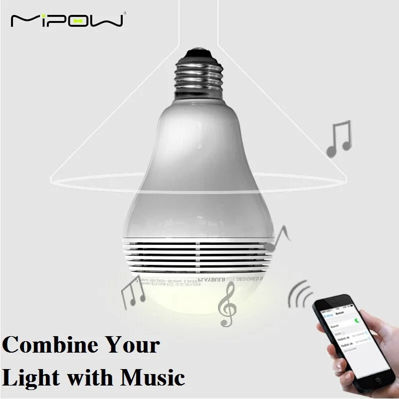 MIPOW PLAYBULB Smart LED Беспроводная Лампа с Bluetooth динамиком 110В 240В Е27 3Вт для iPhone 5S 5C 5 iPad
