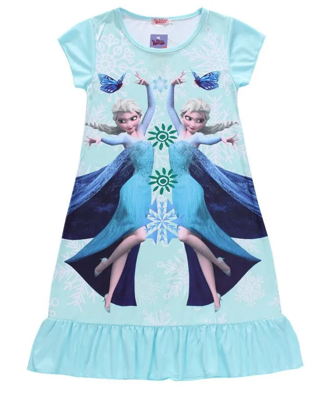 Повседневное платье для девочек ночная рубашка принцессы Эльзы, Анны, Золушки для девочек платье-Пижама Белоснежки, Рапунцель для девочек детская одежда для сна, пижамы