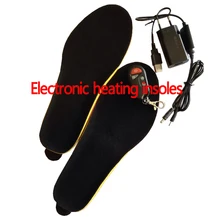 FREE SHIPPING Heated Boots Insole Winter Shoes Boots Pad Outdoor Sport Black Men Women Foot Warmer EUR 41-46#