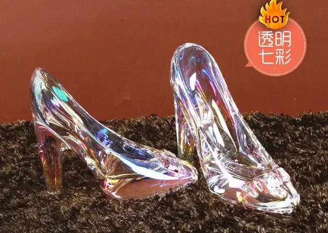 Cinderella Shoe Crystal Decoration  Cinderella Heel Decoration - 1pc  Lead-free Glass - Aliexpress